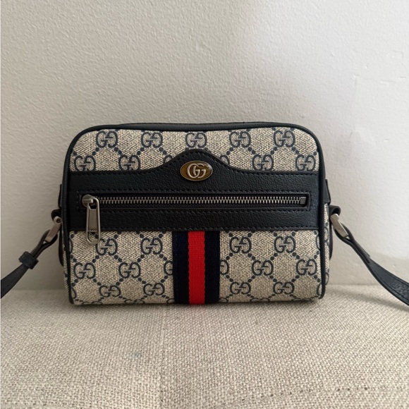 Gucci Beige and Black Crossbody Bag - Picture 1 of 16